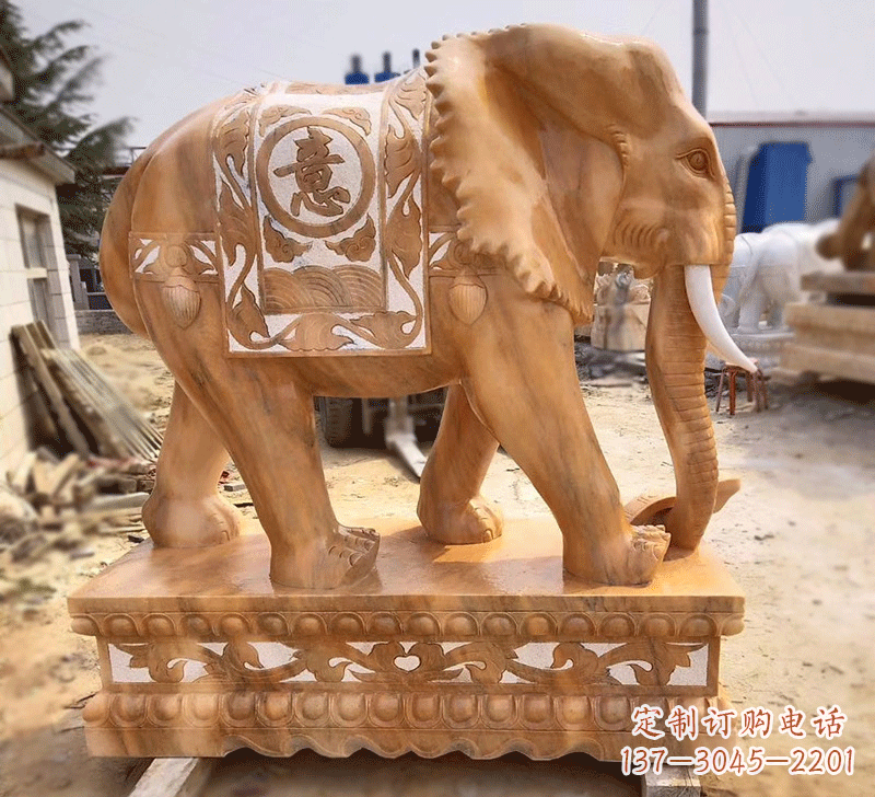 湖北雕刻石雕大象