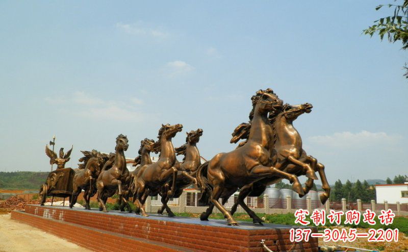 湖北阿波罗战车广场景观铜雕 (3)