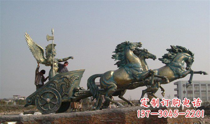 湖北阿波罗战车广场景观铜雕 (2)