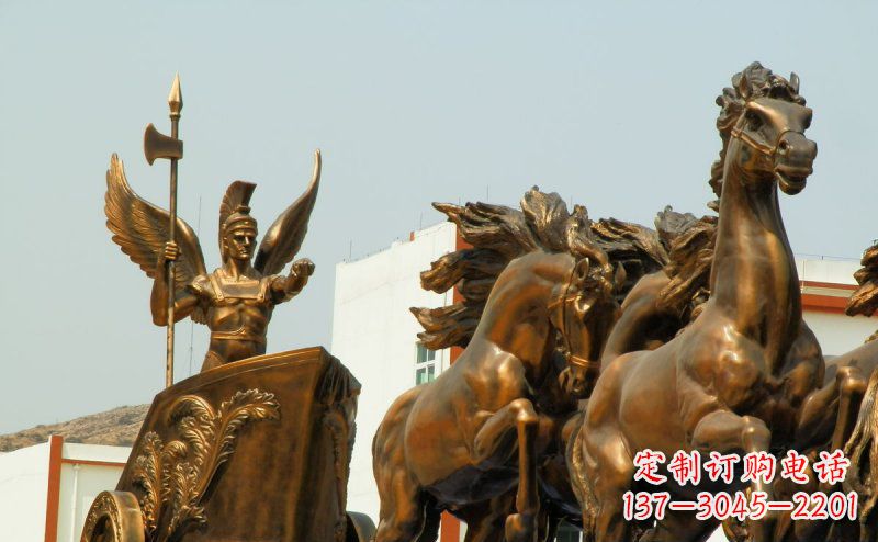 湖北阿波罗战车广场景观铜雕