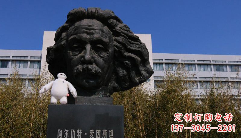 湖北艺术纪念——爱因斯坦头像铜雕