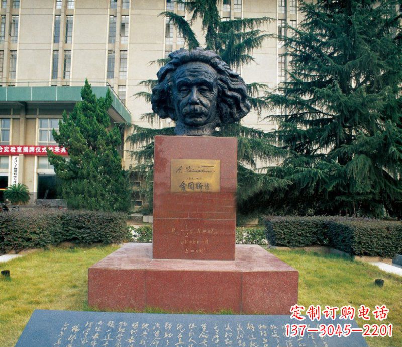 湖北爱因斯坦校园铜雕