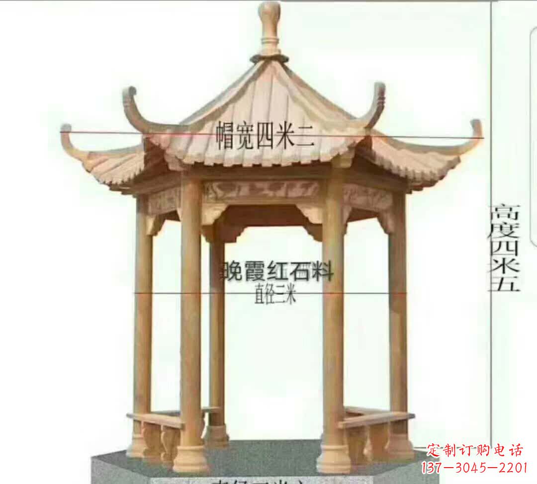 湖北藏于凉亭的石雕之美