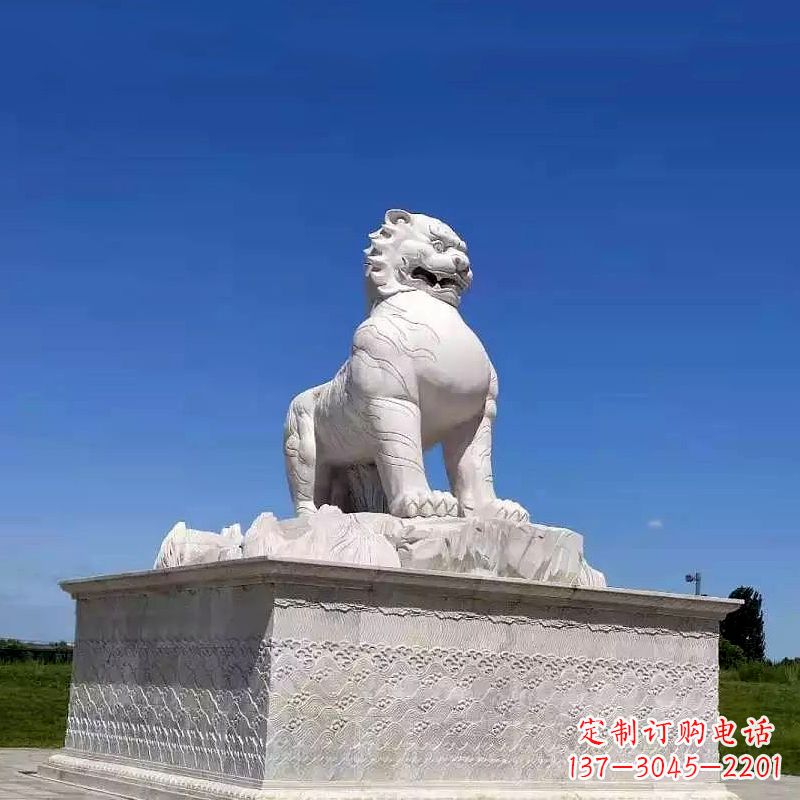 湖北白虎魅力古老神兽雕塑摆件