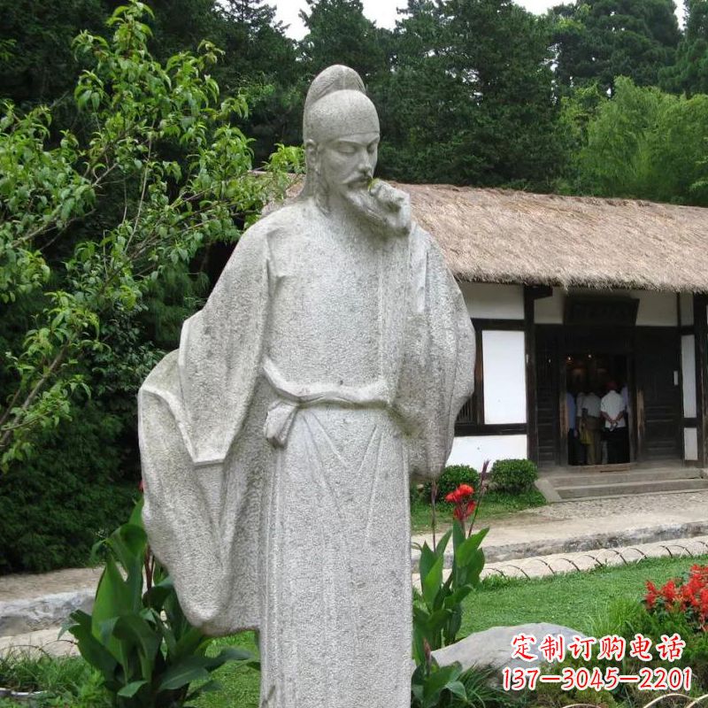 湖北白居易石雕塑像传承中国古代文化精髓