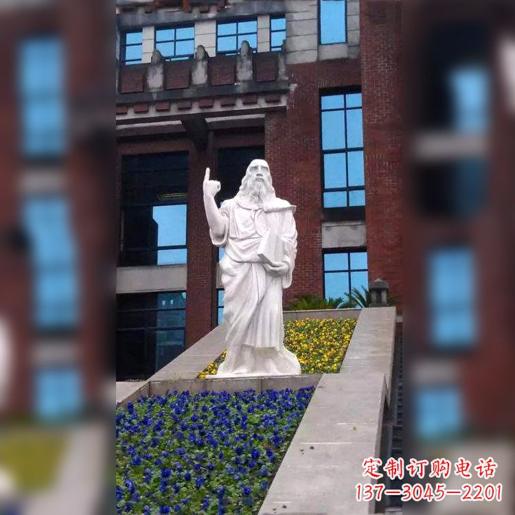 湖北柏拉图精美石雕像,传承哲学大师的精神