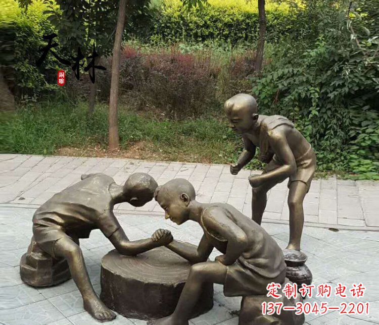 湖北儿童公园铜雕