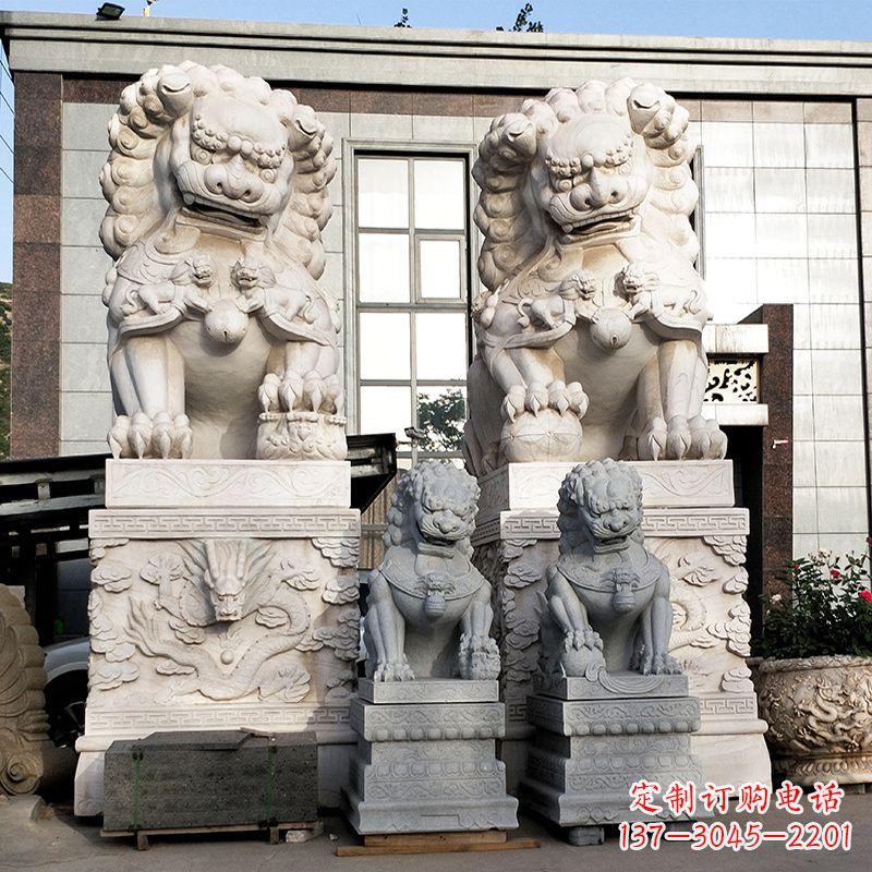 湖北石狮子雕塑——守护家园的看门神