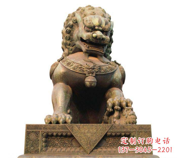 湖北巍峨雄壮的狮子铜雕