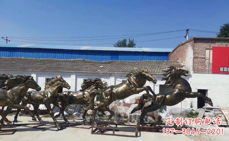 湖北“马儿风采”精美铜雕