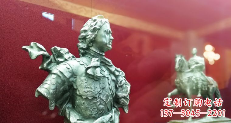 湖北彼得大帝半身像古代西方名人铜雕