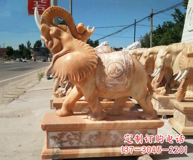 湖北大象石雕,给你美好的祝愿