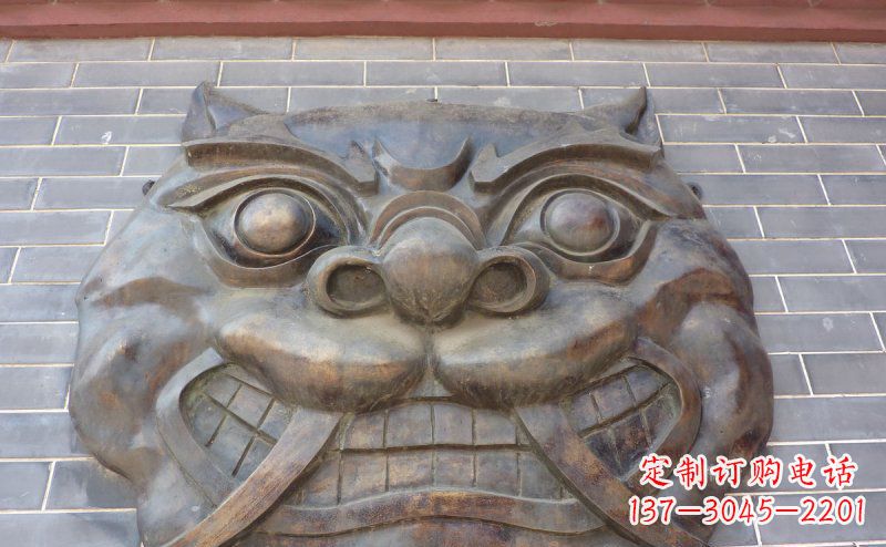 湖北狴犴古代神兽铜浮雕