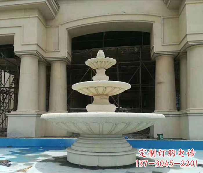 湖北别墅景观多层喷泉石雕 (3)