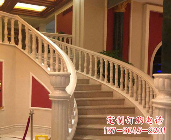 湖北别墅景观汉白玉石栏杆石雕