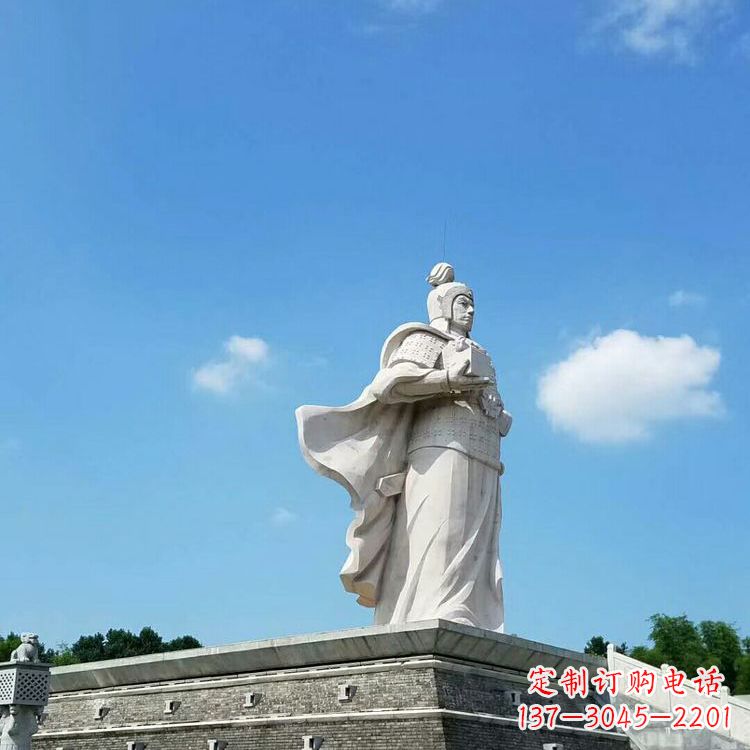 湖北兵仙韩信汉白玉石雕-景区古代著名将领军事家雕像