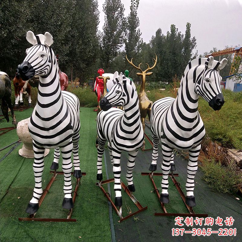 湖北斑马玻璃钢仿真雕塑