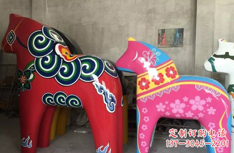湖北新颖独角兽彩绘玻璃钢装饰品
