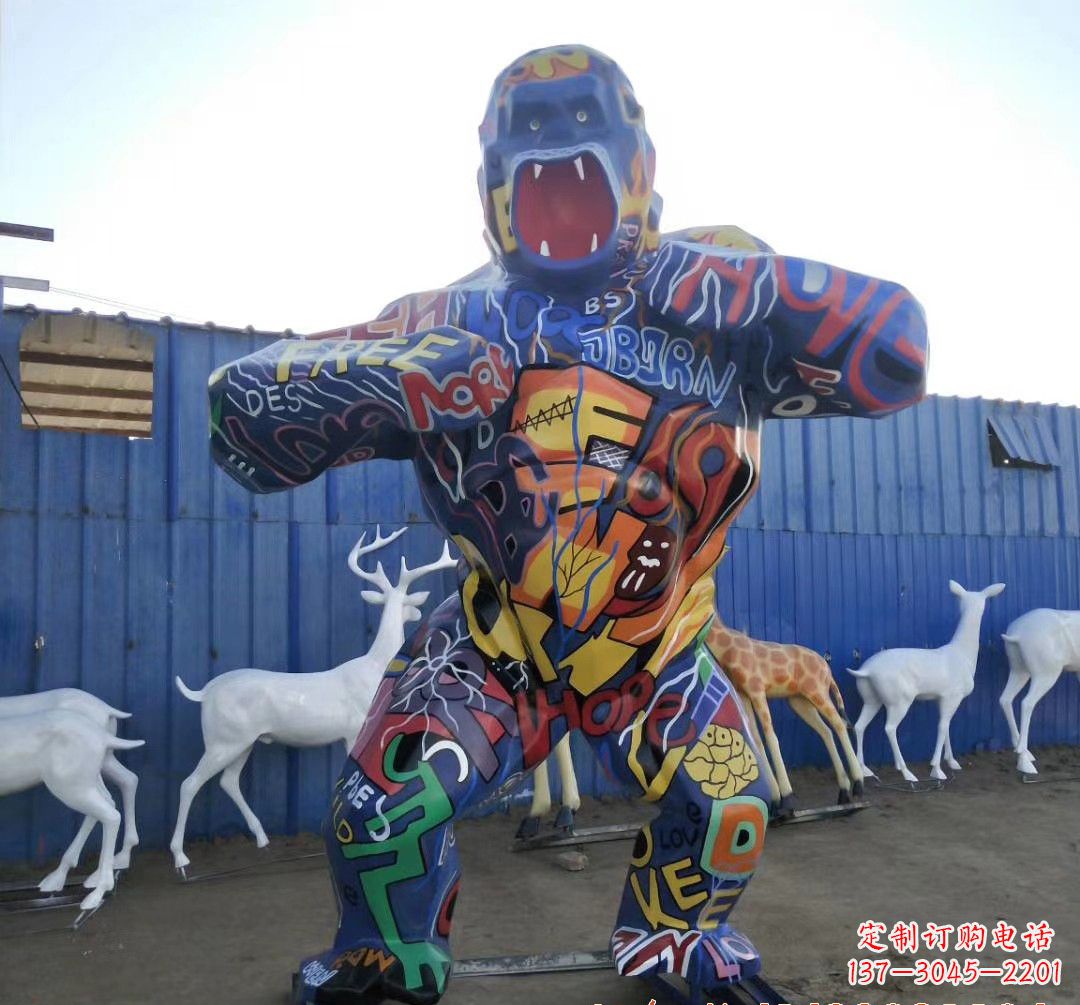 湖北新颖玻璃钢猩猩雕塑