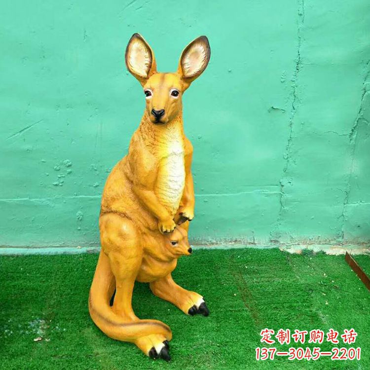 湖北玻璃钢袋鼠雕塑