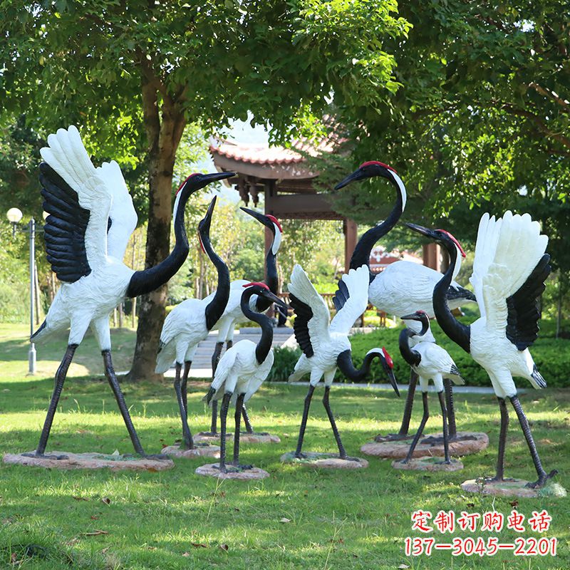 湖北玻璃钢丹顶鹤雕塑传承中华文化之美