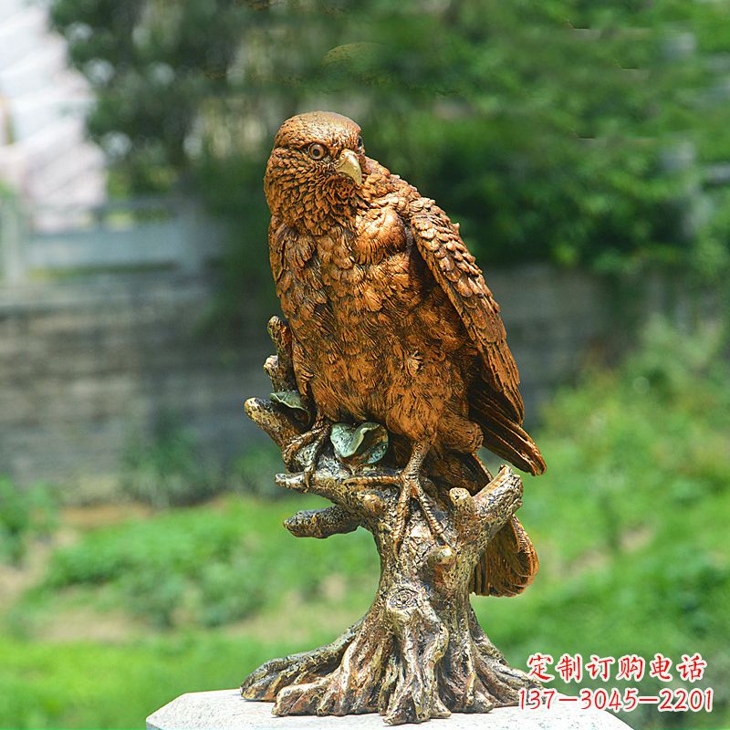 湖北玻璃钢仿铜老鹰雕塑