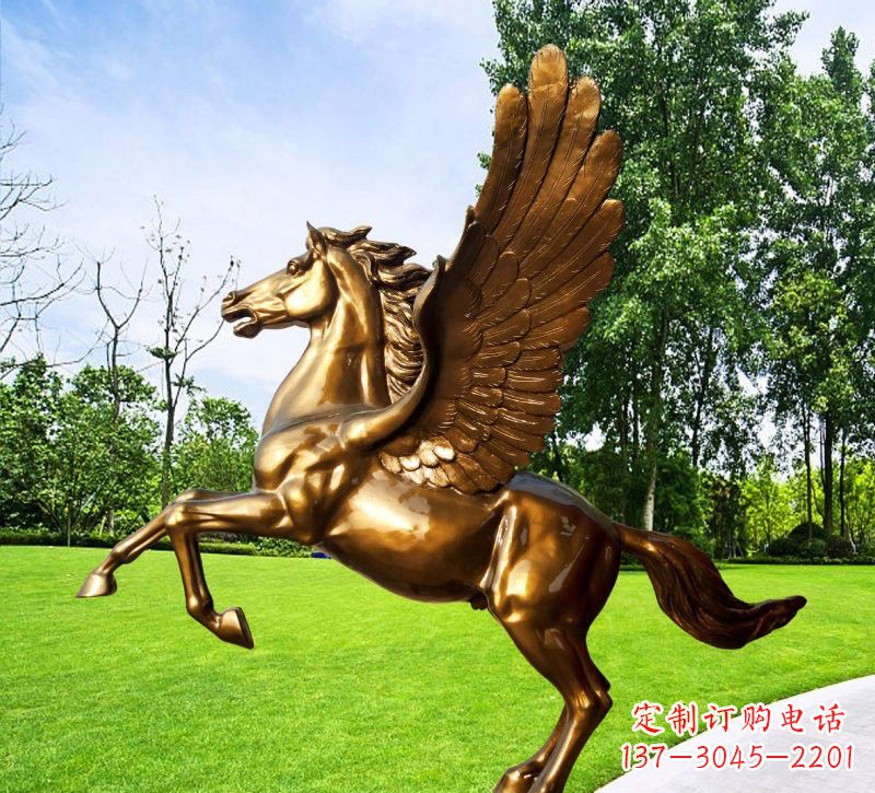 湖北玻璃钢仿铜动物马雕塑精美的艺术品