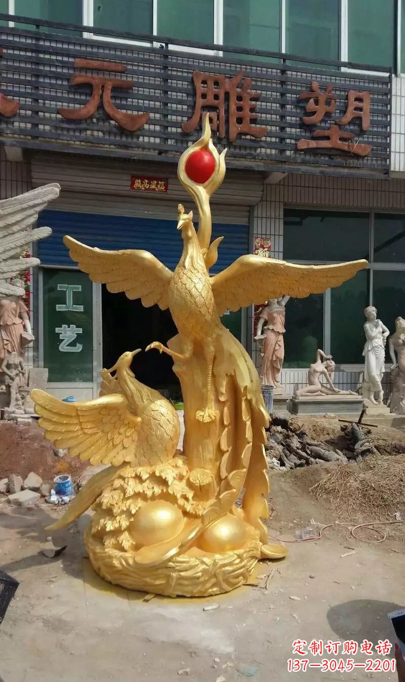 湖北玻璃钢雕刻的凤凰之美