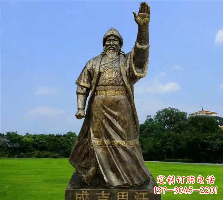 湖北玻璃钢成吉思汗雕塑
