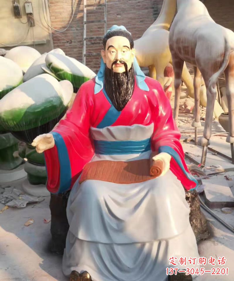 湖北玻璃钢雕刻的孔子