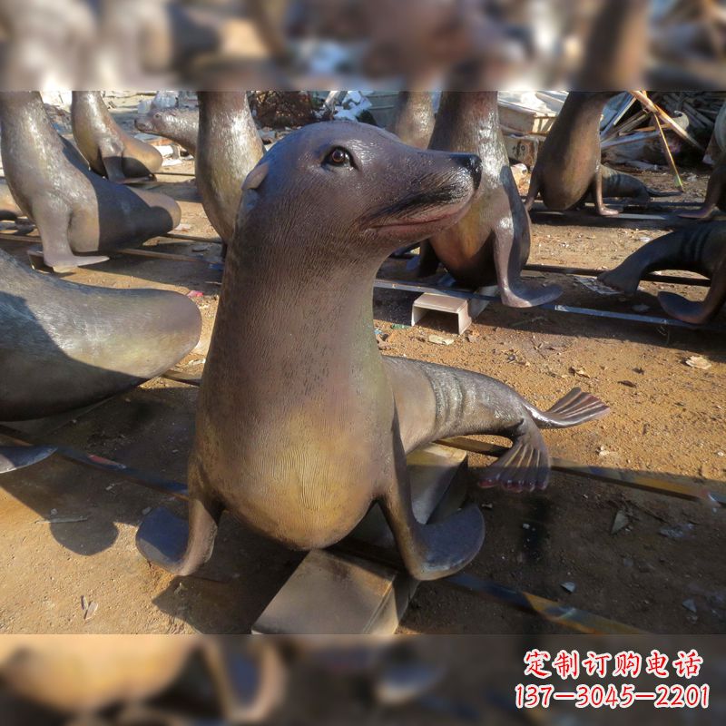 湖北玻璃钢海豹雕塑——精美的艺术品