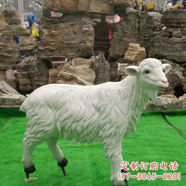 湖北玻璃钢绵羊雕塑