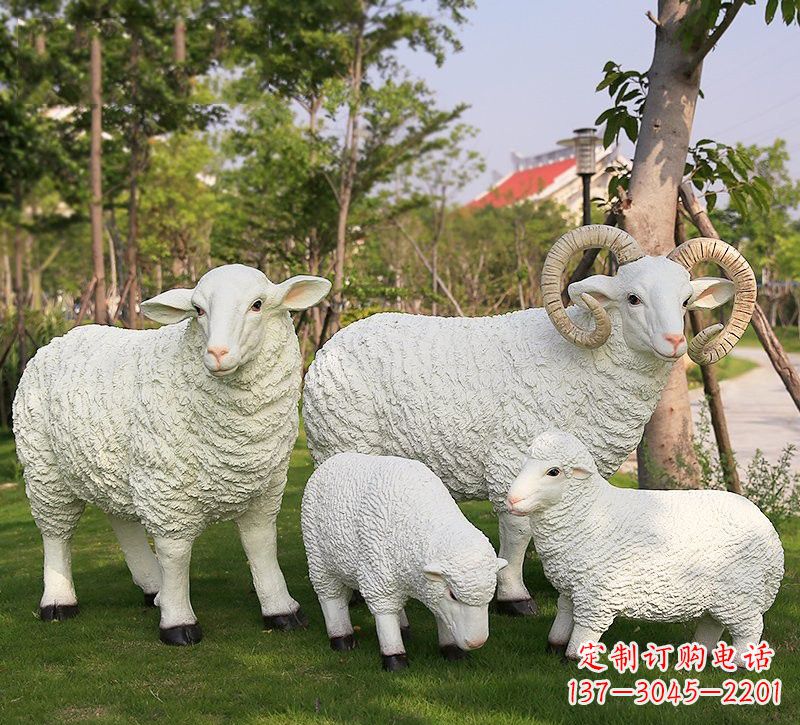 湖北玻璃钢山羊雕塑仿真艺术的精彩之作