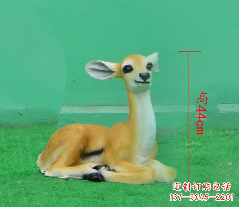 湖北玻璃钢公园仿真动物羚羊雕塑