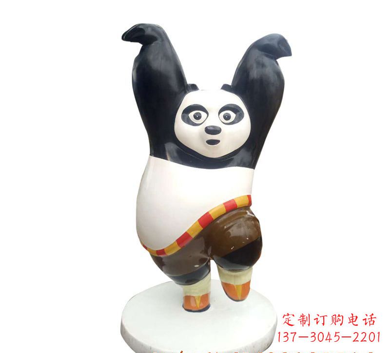 湖北玻璃钢制熊猫雕塑精致细腻的艺术品