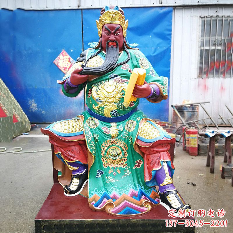 湖北关圣雕塑玻璃钢彩绘之美