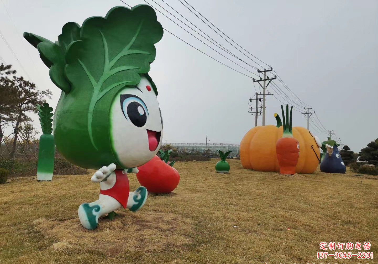 湖北玻璃钢白菜雕塑精美的艺术品