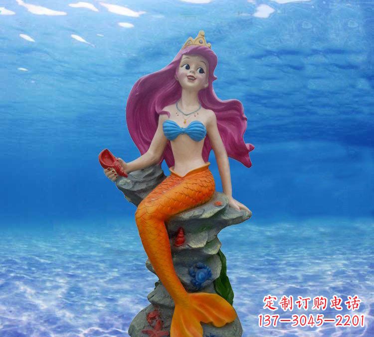 湖北玻璃钢雕刻的美人鱼