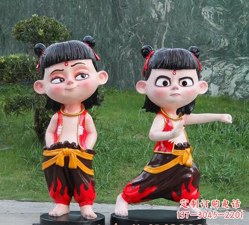 湖北哪吒玻璃钢卡通人物雕塑的象征
