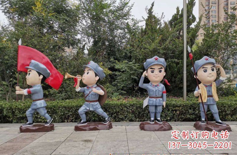 湖北红军雕塑象征着中国革命的精神