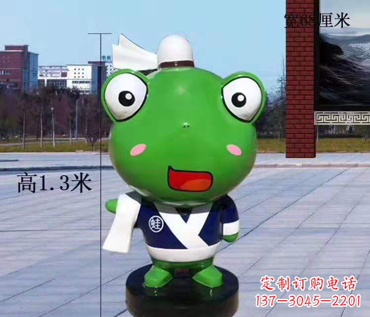 湖北玻璃钢卡通小青蛙——景观雕塑的新灵感