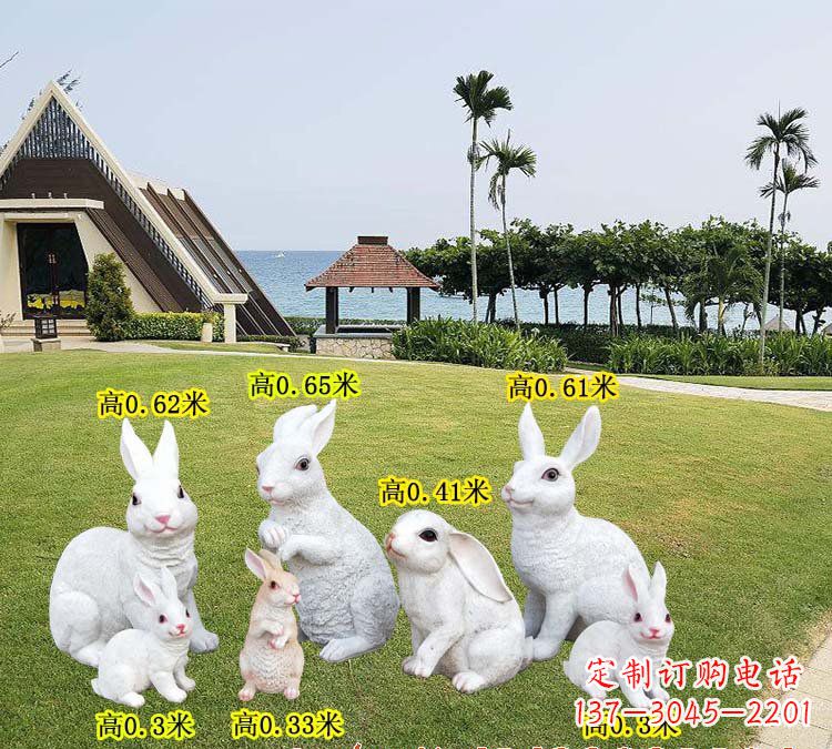 湖北玻璃钢兔子雕塑精致的艺术之作