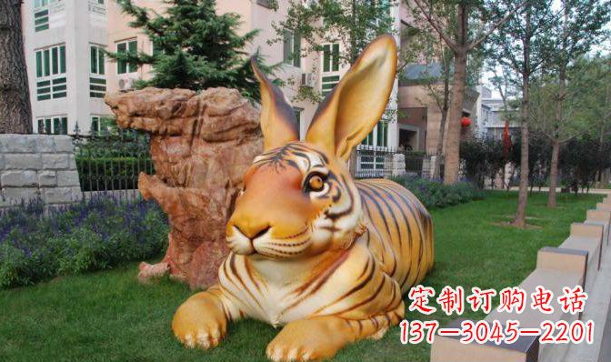 湖北玻璃钢兔子雕塑 (2)