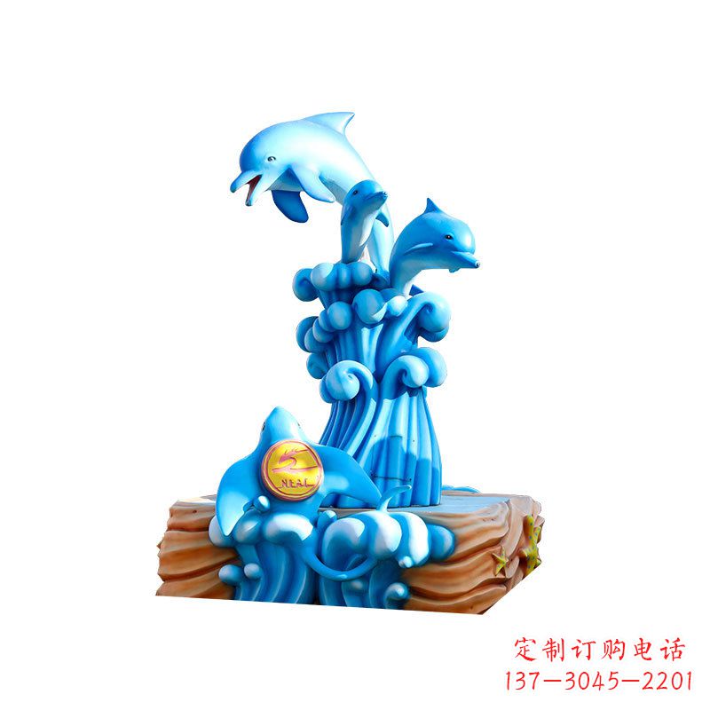 湖北玻璃钢海豚雕塑精美可爱的海洋宝藏