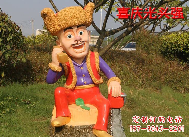 湖北熊雕塑——玻璃钢熊大熊二光头强