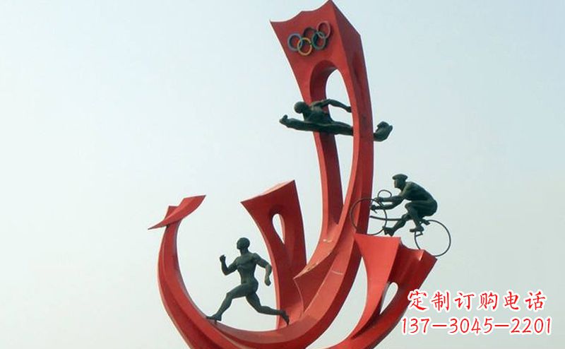 湖北运动员雕塑缅怀奥运会的荣耀