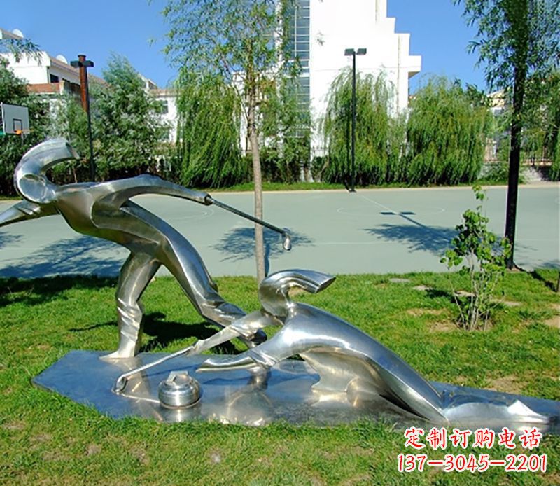 湖北不锈钢冰壶雕塑艺术与实用的完美结合