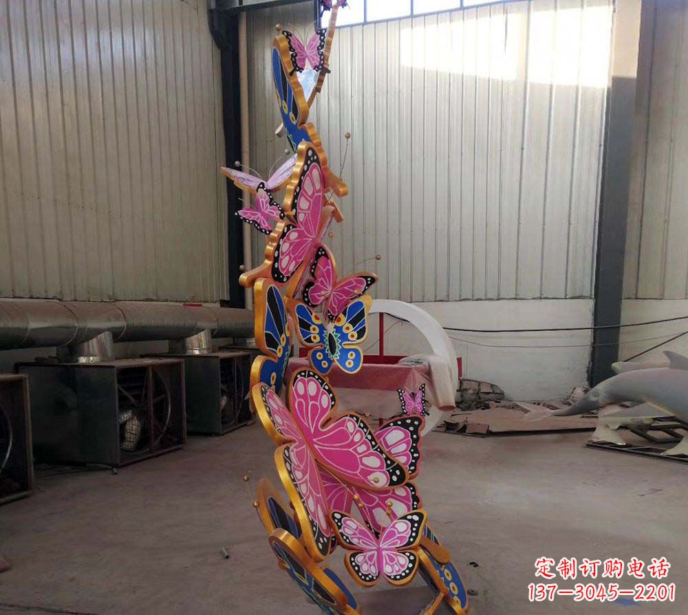 湖北精致绚丽的不锈钢蝴蝶雕塑