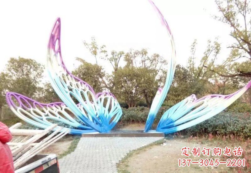湖北不锈钢彩色蝴蝶雕塑