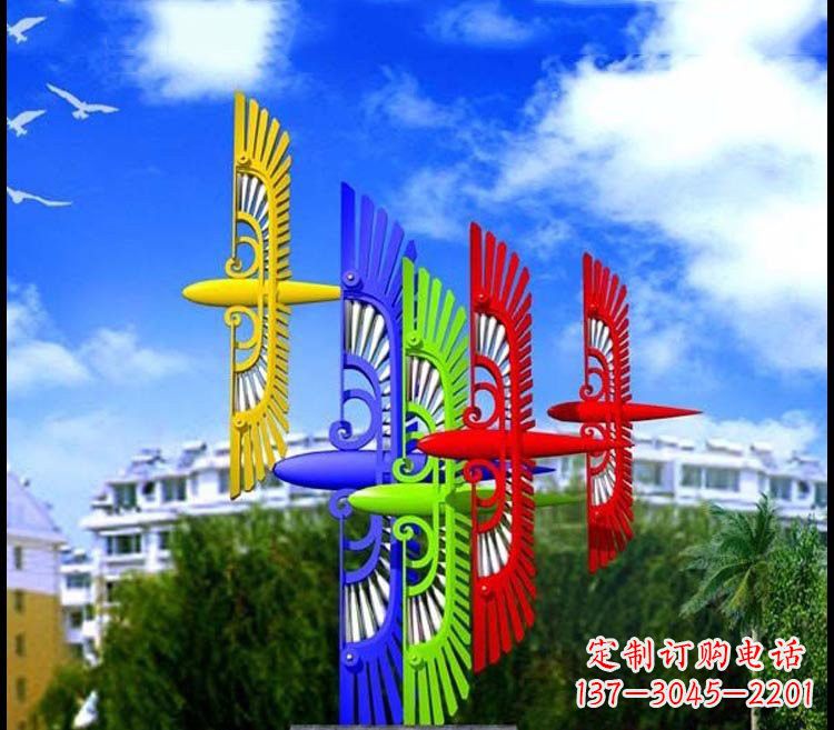 湖北不锈钢彩色老鹰雕塑——精美绝伦